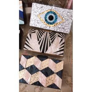 Ensemble de décoration de soirée chic pour femmes en résine, pochette de soirée - Product Image 4