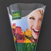 Bolsas de Plástico Biodegradables Premium CPP OPP con Impresión de Logotipo Personalizado para Ramos de Flores, Envoltorios Impermeables para Plantas