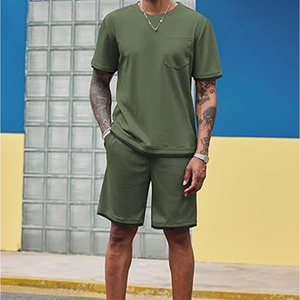 Conjunto de Ropa Urbana para Hombre, Fabricante de Pantalones Cortos Cargo de Algodón y Camisetas, Suministro al por Mayor OEM ODM - Product Image 4