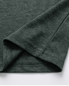 Men's Short Sleeve O Neck Solid Black Knitted T-Shirt Regular Fit Breathable Casual Style Polyester/Cotton Quick Dry 180g - Product Image 3