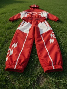 Ensemble de survêtement unisexe imperméable coupe-vent à capuche, personnalisé, 2 pièces, vêtements de sport d'hiver, veste et pantalon en nylon léger - Product Image 2