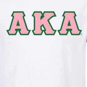 เสื้อยืดคอกลมพิมพ์ลาย AKA สำหรับผู้หญิง สีชมพู ขาว เขียว ผ้าฝ้าย เสื้อยืดลำลอง แฟชั่น แขนสั้น สไตล์กรีก สวมใส่สบายทุกวัน - Product Image 6