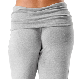 Pantalon de yoga gris clair pour femme, coupe large, taille haute, extensible, respirant, idéal pour la gym, l'entraînement, la détente et les activités sportives - Product Image 5