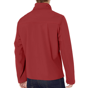 <b>Mens</b> Solid Red Softshell Jacket Lightweight Zip Up Windbreaker Outdoor Casual Coat Comfortable Spring Fall Daily Wear Outerwear - Product Image 5