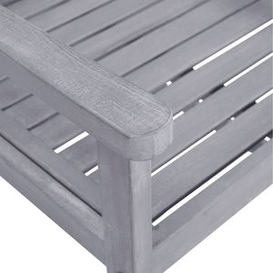 Set di 4 Sedie da Giardino in Legno di Acacia Grigio Resistente, Design Standard - Product Image 6