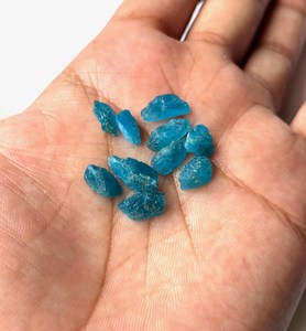 Neon Apatite <b>Raw</b> Gemstone Rough Natural Healing <b>Crystal</b> Loose Stones Mineral Specimen Bulk Wholesale Supplier - Product Image 6