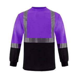 Camisetas de Seguridad Reflectantes de Alta Visibilidad Personalizadas, Clase 2, Impermeables, Manga Larga, Dos Tonos, Puños Acanalados, Tela 100% Poliéster, LED - Product Image 4