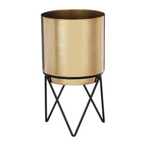 Strylish Modern <b>Iron</b> Flower Planter Decorative Durable <b>Lightweight</b> Indoor Outdoor Garden Home Office Use - Product Image 4