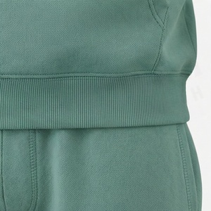 Ensemble de survêtement à capuche pour homme, couleur unie, décontracté, sweat-shirt et pantalon longs, respirant, 100% coton, vêtements d'automne - Product Image 5