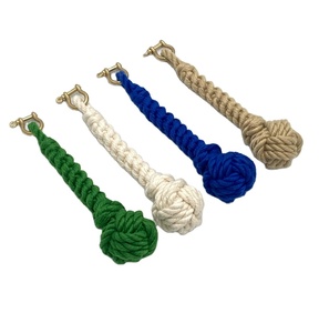 Stainless Steel or Brass Fittings - 4.5" Long - Handmade Sailor Rope <b>Key</b> Ring - Nautical Jewelry Gift - Product Image 1