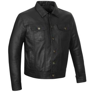 Veste en cuir de moto approuvée CE pour hommes | Veste de motard durable | Veste d'équitation en cuir élégante - Product Image 1