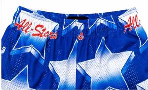 Shorts de basketball pour hommes All-Stars, motif uni, taille mi-haute, élastique, respirant, séchage rapide, tissu peigné décontracté, 100 % polyester - Product Image 3