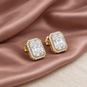 Pendientes de Diamantes Cultivados en Laboratorio, Corte Pera, Oro de 14 Quilates, 3 Quilates, Certificados por IGI, Modernos |   Fabricante de Joyería Fina al por Mayor, Exportación de la India - Product Image 1