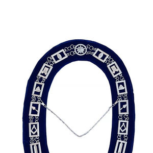 Collier en velours de haute qualité avec chaîne, impression personnalisée, bijou de juge junior pour maîtres maçons, artisanat métallique de la Loge Bleue, cadeau - Product Image 2