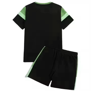 Men's Color Blocking Casual <b>Tracksuit</b> Set Short Sleeve Crew Neck T-Shirt With Elastic Waist Shorts Breathable Cotton Summer Wear - Product Image 6
