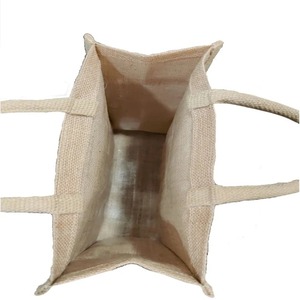 Direct Factory Supply Custom Jute <b>Bag</b> Natural Geometric Print Jute <b>Bag</b> Reusable Tote <b>Bag</b> Use Available at Affordable Price - Product Image 2