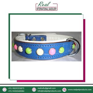 Collier de chien en cuir 100% de qualité supérieure fait à la main avec des rivets confortables colliers pour animaux de compagnie de dernière vente en vrac - Product Image 4