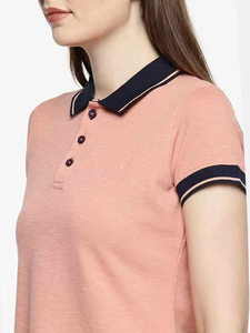 เสื้อโปโลแฟชั่นผู้หญิง แขนสั้น ผ้าฝ้ายผสม ระบายอากาศได้ดี สวมใส่สบาย มีปก ติดกระดุม ลำลอง เหมาะสำหรับฤดูร้อน เล่นกอล์ฟ เทนนิส - Product Image 4
