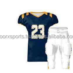 Conjunto de uniforme de fútbol americano sublimado 7V7 de alta calidad, camiseta de 2 piezas con mangas cortas cortadas con tecnología de vanguardia - Product Image 2