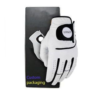 Vente flash - Gants de golf pour hommes de haute qualité, doux, respirants, imperméables, en cuir véritable blanc, logo personnalisé, nouveau design Cabretta - Product Image 6