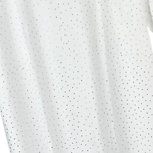 Camiseta negra personalizada de algodón de alto gramaje con pedrería, estilo urbano desgastado, gráfico brillante, estilo corto, ropa de moda. - Product Image 3