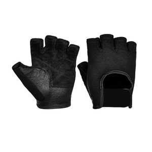 Half Finger <b>Gloves</b> Black Red Breathable Mesh Adjustable Wrist Strap Unisex Summer <b>Fitness</b> <b>Gloves</b> - Product Image 6