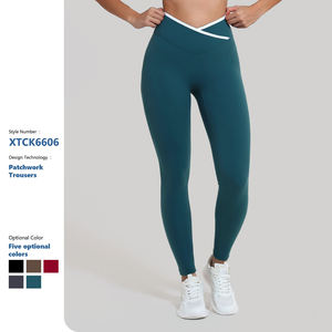 New High Quality Slim-Fit Summer 100% Cotton <b>Thick</b> Knitted Breathable Seamless Ankle-Length Streetwear Gym Yoga <b>Leggings</b> Women - Product Image 4
