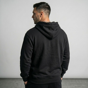 320GSM Heavyweight Thermal Fleece Men’s Tracksuit – Hoodie & <b>Sweatpants</b> <b>Set</b> with Custom Front Graphic Printed Logo - Product Image 3