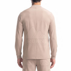 Blouse de travail médicale pour clinique, vêtement d'infirmière, uniforme à fermeture éclair, personnel hospitalier, tricoté, haute qualité, simple et moderne - Product Image 2