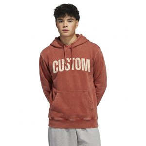 Sweat à capuche personnalisé pour homme, effet délavé, en molleton vintage, marque privée, vente en gros, fabricant de vêtements streetwear urbains - Product Image 4