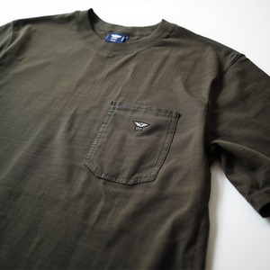 T-shirt à manches courtes en coton épais 320G avec poche, décontracté, personnalisable OEM/ODM - Product Image 4