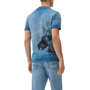 Camiseta de Verano para Hombre - Impresión Digital con Logotipo Personalizado, Transpirable, Ligera, de Secado Rápido, Informal, Deportiva, para Gimnasio, MOQ Bajo de 10 Piezas - Product Image 4