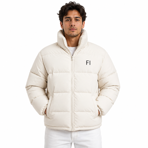 Lightweight Puffer <b>Jacket</b> Stand Collar Full Zip Quilted Winter Casual Outerwear Insulated Waterproof Style Puffer Men's <b>Jackets</b> - Product Image 1