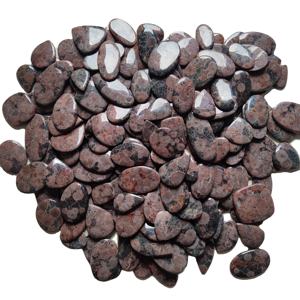 Vente en gros de cabochon de pierres précieuses en cristal blanc de forme mixte de qualité AAA obsidienne d'arachide bleue naturelle certifiée tierce partie personnalisable - Product Image 1