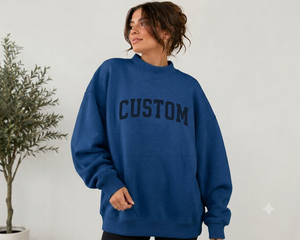 Modern Streetwear <b>Women</b> Oversized Mockneck Sweatshirt Drop Shoulder Cotton Blend Loose Fit Everyday Fashion <b>Top</b> - Product Image 1