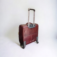 Valise trolley légère en cuir véritable de 20 pouces, portable, pour le voyage d'une nuit, avec logo personnalisé, roues pivotantes et fermeture éclair – Vente en gros