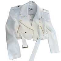 Version coréenne pour femmes Veste de moto à manches longues Nouvelle mode en cuir véritable pour l'hiver et le printemps Style de tempérament
