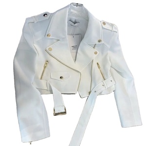 Women's Korean Version Long-Sleeved Motorcycle <b>Jacket</b> New Fashion Genuine Leather for Winter and Spring Temperament Style - Product Image 1