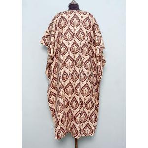 Nouvelle arrivée : Robe kaftan en coton pour femmes grandes tailles, style vintage, imprimé paisley, manches courtes et légères, tenue de plage, coupe ample pour l'été - Product Image 6