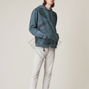 Eleva tu colección de ropa urbana con sudaderas con capucha de algodón grueso personalizadas con efecto tie-dye y lavado ácido para hombre. - Product Image 4
