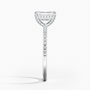 BOJ <b>Ring</b> 095 Emerald Cut 925 <b>Silver</b> Halo Stone Prong Setting <b>Solitaire</b> Diamond <b>Ring</b> 2ct D Color VVS1 Moissanite GRA Certified - Product Image 3