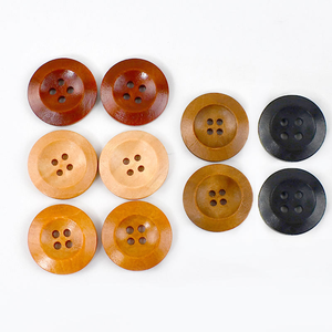 Meetee C1-28 Botones Redondos de Madera Natural de 25 mm con 4 Agujeros para Camisas y Abrigos de Fieltro - Product Image 5