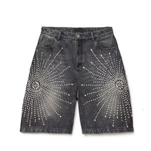 Shorts de Mezclilla de Alta Calidad y Bajo Precio, Nuevo Diseño, Shorts de Mezclilla para Hombre, Shorts de Verano para Hombre, Estilo Deportivo, Shorts de Mezclilla con Pedrería - Product Image 1