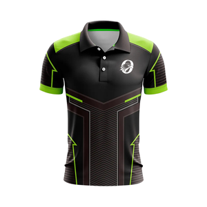 Camiseta Deportiva de Cricket Sublimada en Verde Lima y Negro para Hombre, Manga Corta, Uniforme de Equipo, Ropa para Partidos, Entrenamiento Atlético y Alto Rendimiento - Product Image 1