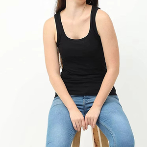 High Quality Women's Tank <b>Top</b> Breathable Sleeveless Jersey Casual Crew Neck Design for Summer OEM Customizable Service Available - Product Image 2