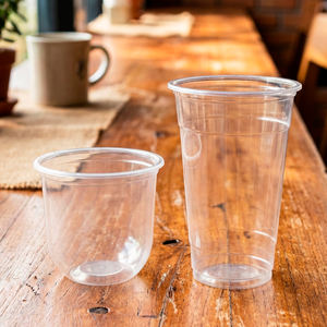 Vasos Redondos Desechables de PP de Pared Simple de 95 mm con Tapas de 16 oz/24 oz para Bebidas, Café, Té, Jugo, Vasos Transparentes para Bebidas Frías - Product Image 1