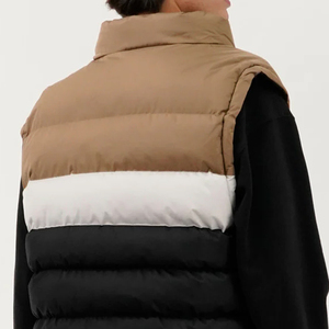 Gilet matelassé pour homme personnalisé, mode hiver, tissu triple protection, imperméable et chaud, logo personnalisé - Product Image 4