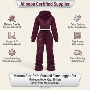 Conjunto de Chándal Personalizado Transpirable de Algodón Sólido con Lavado Ácido para Invierno, Sudadera con Estampado de Diamantes de Imitación y Pantalones Jogger, Ropa Urbana para Adultos OEM - Product Image 6