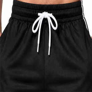 <b>Men</b> Gym <b>Shorts</b> Lightweight Sport Style Black And White Design Elastic Waistband Adjustable Drawstring Side <b>Pocket</b> Design - Product Image 4