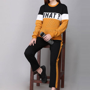 ชุดวอร์มผู้หญิงสีพื้นผลิตในปากีสถาน พิมพ์โลโก้ตามสั่ง ชุดวอร์มลำลองสำหรับผู้หญิง - Product Image 6